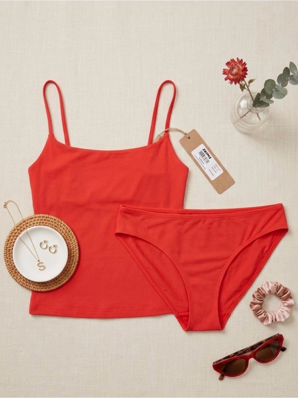 🍑🍊Skims NWT Poppy Set🍑🍊
Tank Camisole & Bikini Set